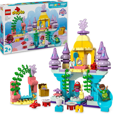 LEGO DUPLO Disney Ariel’s Magical Underwater Palace - The Little Mermaid Castle Toy for 2+ Year Old Girls & Boys - Toddler Learning Toy incl. 3 Figures & Accessories - Gift Idea - 10435